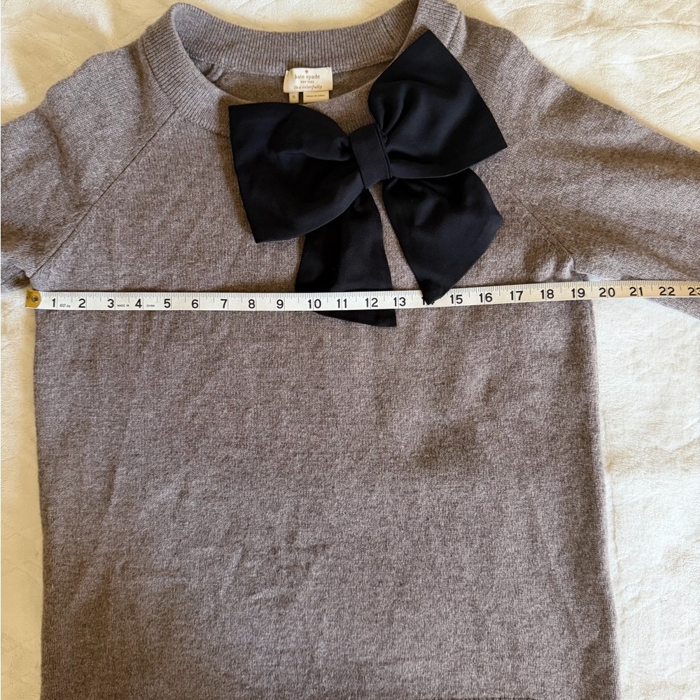 Kate Spade tan Sweater with Black Bow - Picture 7 of 8